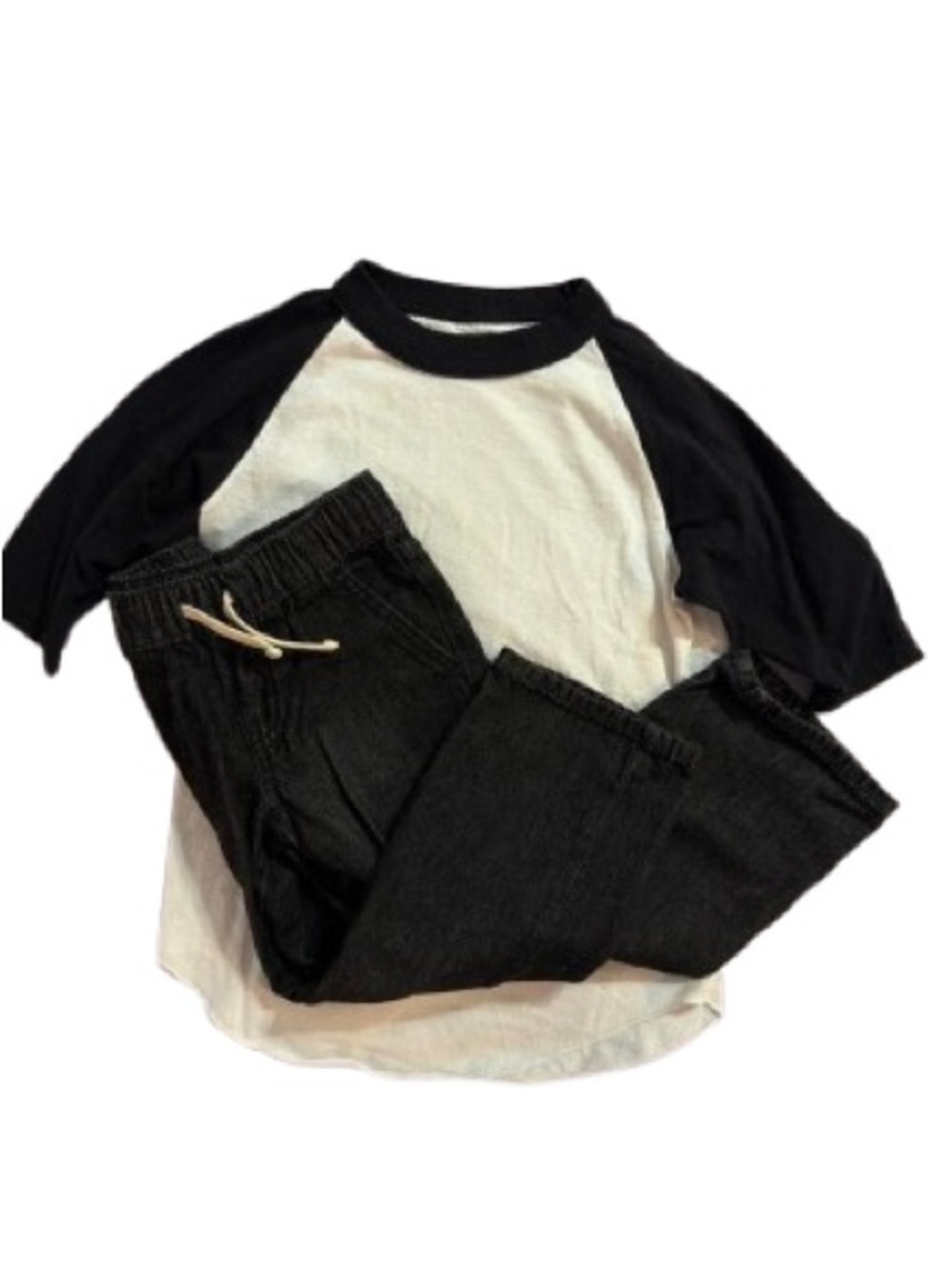 Cat & jack Kids Black Jeans and baseball Tee - Size 5T